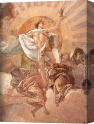 Apollo Canvas Paintings - Apollo and the Continents [detail 1] by Giovanni Battista Tiepolo